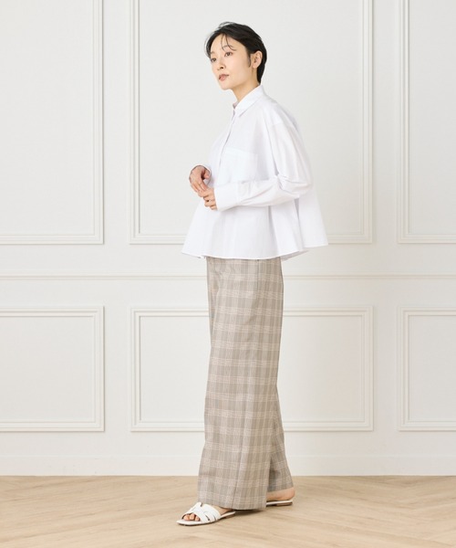 INED（イネド）の「バックフレアシャツ（シャツ/ブラウス・レディース・ストライプ/オフホワイト・9号/7号）」の7枚目の写真