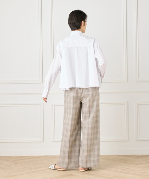 INED（イネド）の「バックフレアシャツ（シャツ/ブラウス・レディース・ストライプ/オフホワイト・9号/7号）」の9枚目の写真