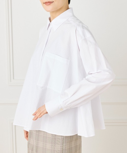 INED（イネド）の「バックフレアシャツ（シャツ/ブラウス・レディース・ストライプ/オフホワイト・9号/7号）」の12枚目の写真