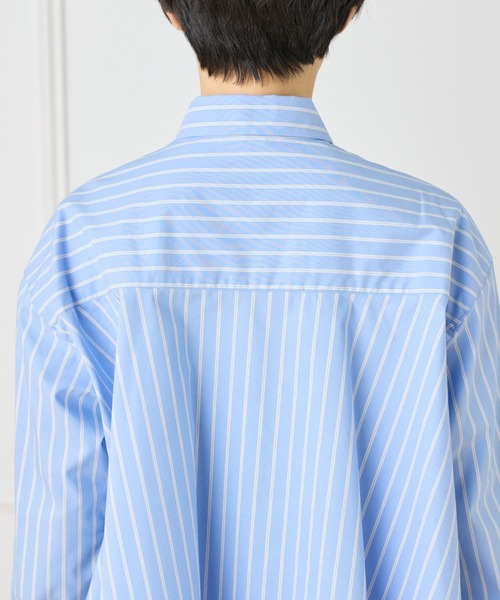 INED（イネド）の「バックフレアシャツ（シャツ/ブラウス・レディース・ストライプ/オフホワイト・9号/7号）」の20枚目の写真