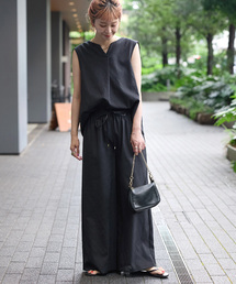 《2点セット》ウォッシャブル / リネンライクセットアップ