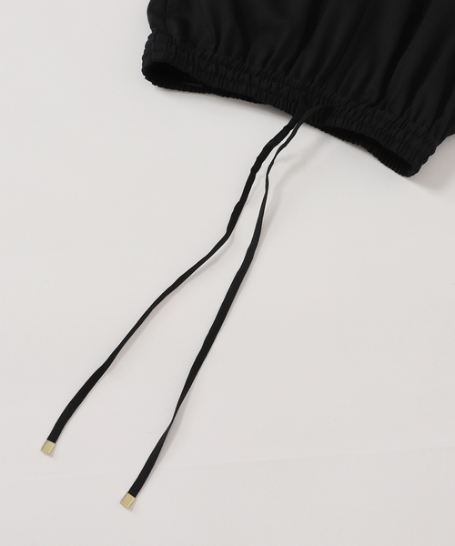 B.C STOCK（ベーセーストック）の「《2点セット》ウォッシャブル / リネンライクセットアップ（つなぎ/オールインワン・レディース・ウッド/ベージュ/ブラック・FREE）」の16枚目の写真