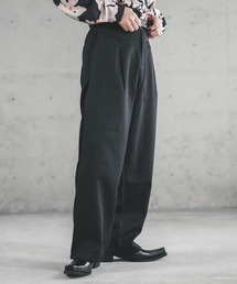 One tuck wide straight slacks pants / ワンタックワイドストレートスラックスパンツ