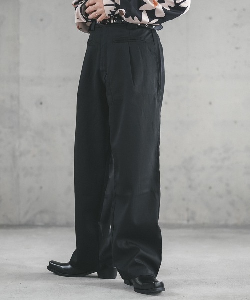 Shoowtime（ショウタイム）の「One tuck wide straight slacks pants / ワンタックワイドストレートスラックスパンツ（スラックス・メンズ・ブラック/ベージュ・X-LARGE/LARGE/MEDIUM）」の8枚目の写真