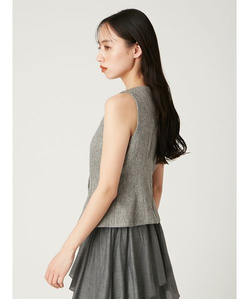 FRAY I.D（フレイアイディー）の「アメスリベストブラウス（シャツ/ブラウス・レディース・その他/ライトブルー/チャコールグレー・1/0）」の6枚目の写真