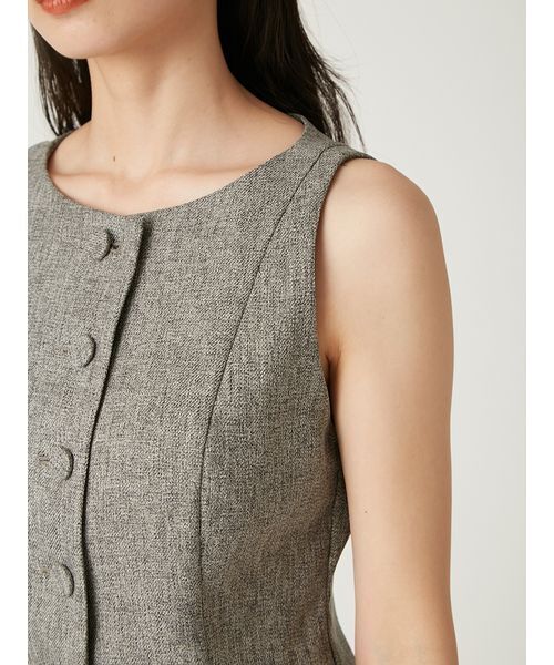 FRAY I.D（フレイアイディー）の「アメスリベストブラウス（シャツ/ブラウス・レディース・その他/ライトブルー/チャコールグレー・1/0）」の8枚目の写真