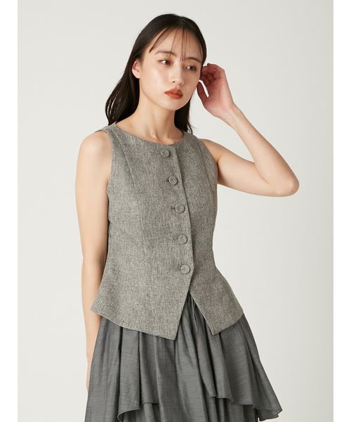FRAY I.D（フレイアイディー）の「アメスリベストブラウス（シャツ/ブラウス・レディース・その他/ライトブルー/チャコールグレー・1/0）」の10枚目の写真
