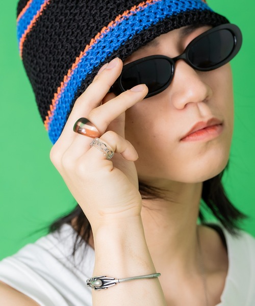 an meets zakka(アンミツザッカ)の「an meets zakka バリエーションレトロレジンリング(14号)(リング・レディース・C/D/E/F/A/B/ブルー/クリア/ブラック・14号)」の6枚目の写真
