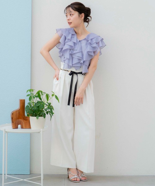 Noela - Noela  ノエラ　トップス  ブラウス　シャツ　薄紫 襟モチーフブラウス | シャツ・ブラウス | Noela OFFICIAL WEB STORE