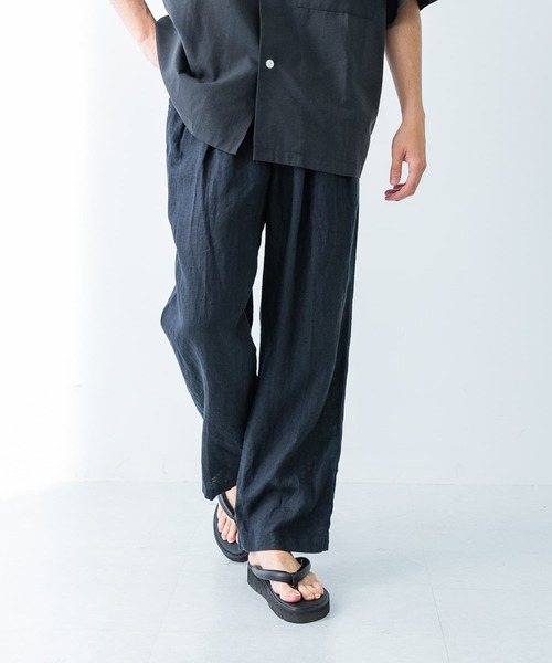 パンツ ATELIER AURA ARI ORGANIC LINEN TROUSERS ATELIER AURA ARI ORGANIC LINEN TROUSERS