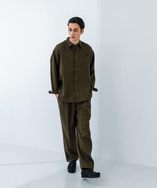 URBAN RESEARCH（アーバンリサーチ）の「LINEN TUCK PANTS（その他パンツ・メンズ・ネイビー/スミクロ/カーキ・SMALL/MEDIUM/LARGE）」の21枚目の写真