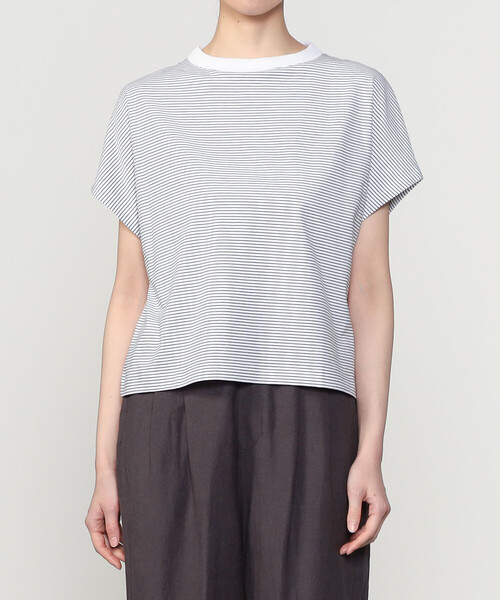 tシャツ handvaerk | 60/2 キャップスリーブTシャツ STRIPE WOMEN レディース handvaerk | 60/2 キャップスリーブTシャツ STRIPE WOMEN（T