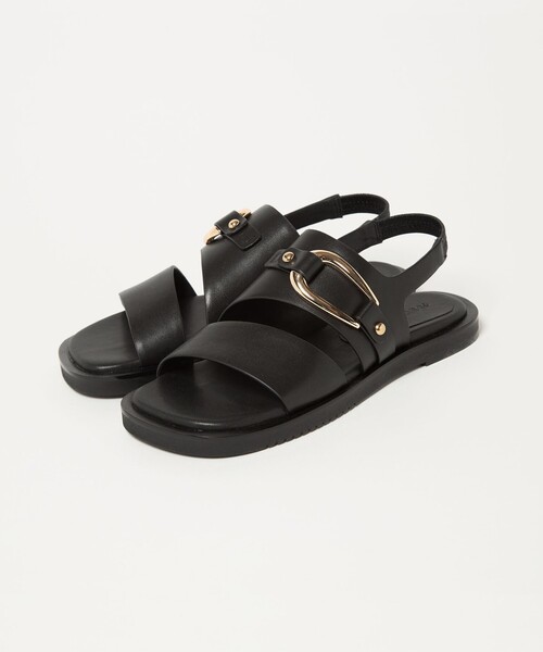 ODETTE E ODILE(オデットエオディール)の「オーバルバックル サンダル15↑(サンダル・レディース・ブラック/ホワイト・22cm/22.5cm/23cm/23.5cm/24cm/24.5cm/25cm)」の11枚目の写真