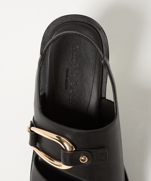 ODETTE E ODILE(オデットエオディール)の「オーバルバックル サンダル15↑(サンダル・レディース・ブラック/ホワイト・22cm/22.5cm/23cm/23.5cm/24cm/24.5cm/25cm)」の15枚目の写真
