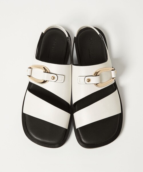 ODETTE E ODILE(オデットエオディール)の「オーバルバックル サンダル15↑(サンダル・レディース・ブラック/ホワイト・22cm/22.5cm/23cm/23.5cm/24cm/24.5cm/25cm)」の18枚目の写真