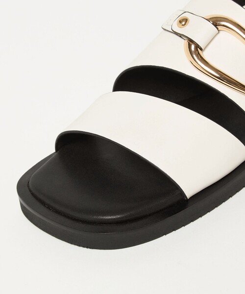 ODETTE E ODILE(オデットエオディール)の「オーバルバックル サンダル15↑(サンダル・レディース・ブラック/ホワイト・22cm/22.5cm/23cm/23.5cm/24cm/24.5cm/25cm)」の19枚目の写真