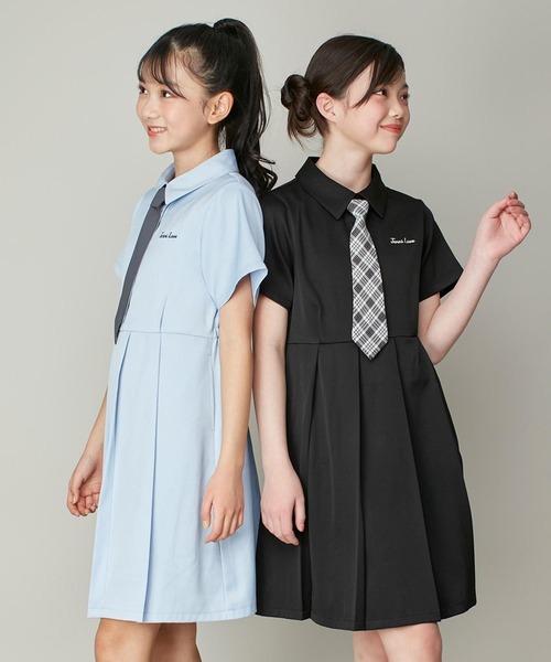 JENNI love（ジェニィラブ）の「ネクタイ付きプリーツシャツワンピース