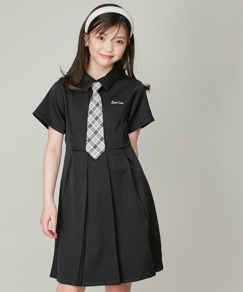 JENNI love（ジェニィラブ）の「ネクタイ付きプリーツシャツワンピース