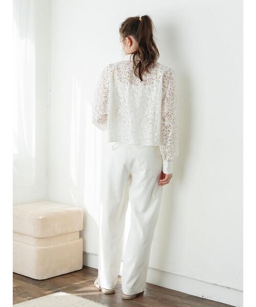 so4u（ソーフォーユー）の「レースシャツ（シャツ/ブラウス・レディース・ブラック/オフホワイト・F）」の8枚目の写真