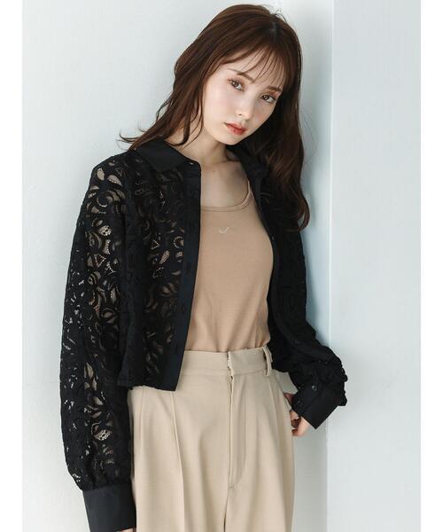 so4u（ソーフォーユー）の「レースシャツ（シャツ/ブラウス・レディース・ブラック/オフホワイト・F）」の10枚目の写真
