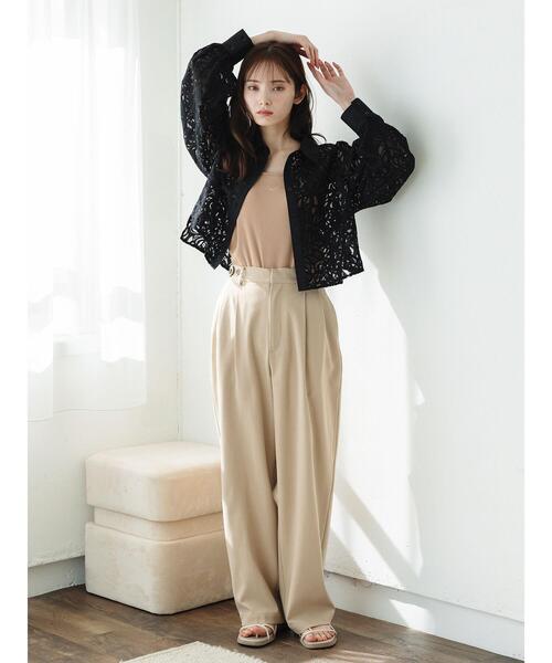 so4u（ソーフォーユー）の「レースシャツ（シャツ/ブラウス・レディース・ブラック/オフホワイト・F）」の14枚目の写真