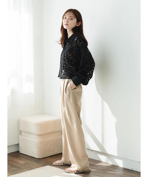 so4u（ソーフォーユー）の「レースシャツ（シャツ/ブラウス・レディース・ブラック/オフホワイト・F）」の16枚目の写真