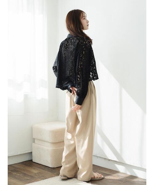 so4u（ソーフォーユー）の「レースシャツ（シャツ/ブラウス・レディース・ブラック/オフホワイト・F）」の17枚目の写真