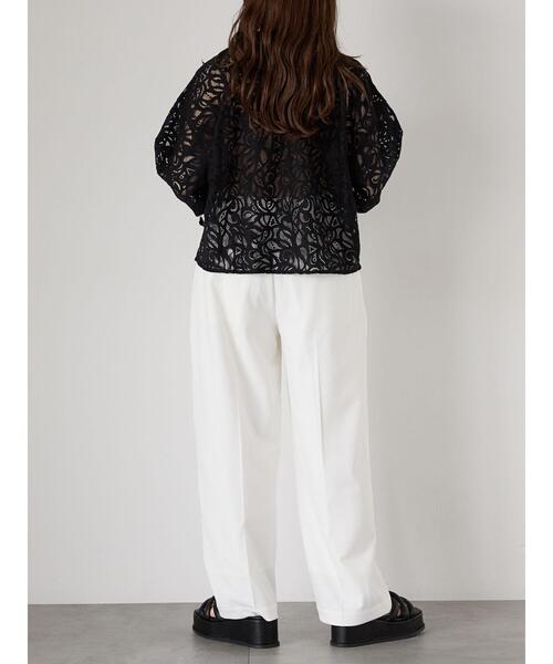 so4u（ソーフォーユー）の「レースシャツ（シャツ/ブラウス・レディース・ブラック/オフホワイト・F）」の20枚目の写真