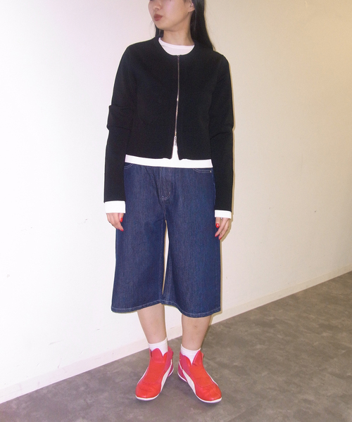 Oriens JOURNAL STANDARD（オリエンス ジャーナルスタンダード）の「《追加》ルーズデニムハーフパンツ（デニムパンツ・レディース・ネイビー/ブルー・38/36）」の20枚目の写真