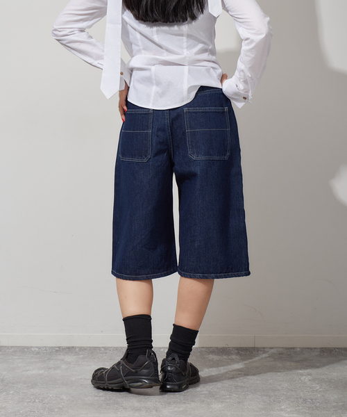 Oriens JOURNAL STANDARD（オリエンス ジャーナルスタンダード）の「《追加》ルーズデニムハーフパンツ（デニムパンツ・レディース・ネイビー/ブルー・38/36）」の18枚目の写真