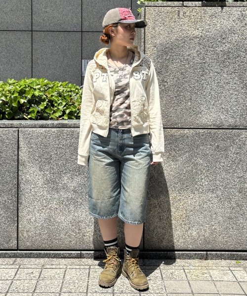 Oriens JOURNAL STANDARD（オリエンス ジャーナルスタンダード）の「《追加》ルーズデニムハーフパンツ（デニムパンツ・レディース・ネイビー/ブルー・38/36）」の16枚目の写真