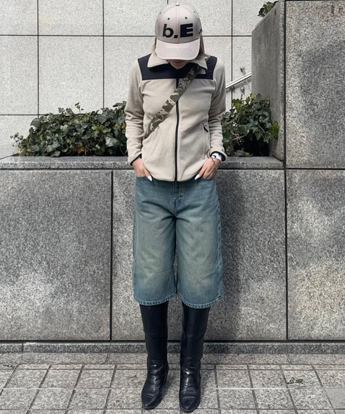 Oriens JOURNAL STANDARD（オリエンス ジャーナルスタンダード）の「《追加》ルーズデニムハーフパンツ（デニムパンツ・レディース・ネイビー/ブルー・38/36）」の15枚目の写真