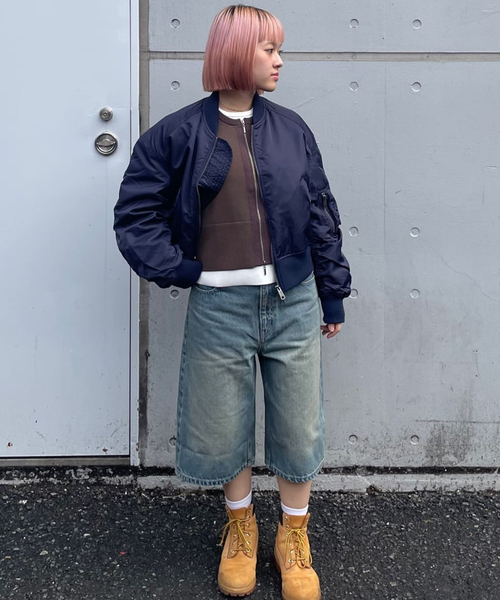 Oriens JOURNAL STANDARD（オリエンス ジャーナルスタンダード）の「《追加》ルーズデニムハーフパンツ（デニムパンツ・レディース・ネイビー/ブルー・38/36）」の14枚目の写真