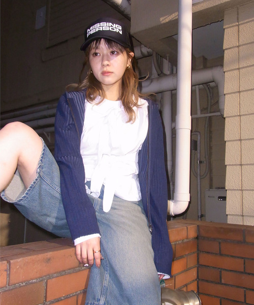 Oriens JOURNAL STANDARD（オリエンス ジャーナルスタンダード）の「《追加》ルーズデニムハーフパンツ（デニムパンツ・レディース・ネイビー/ブルー・38/36）」の13枚目の写真