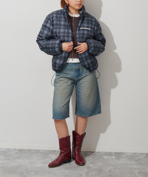 Oriens JOURNAL STANDARD（オリエンス ジャーナルスタンダード）の「《追加》ルーズデニムハーフパンツ（デニムパンツ・レディース・ネイビー/ブルー・38/36）」の9枚目の写真