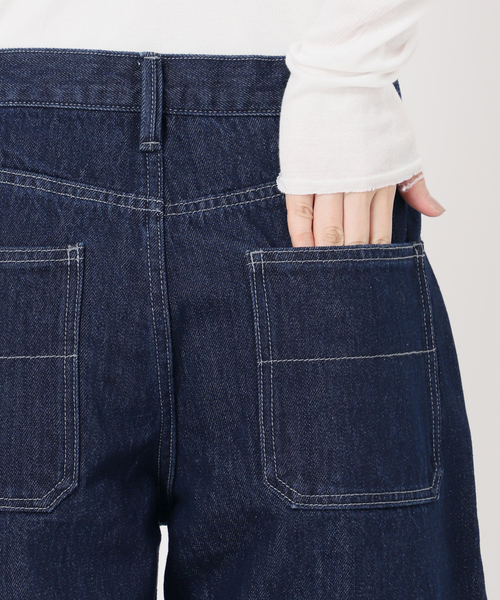 Oriens JOURNAL STANDARD（オリエンス ジャーナルスタンダード）の「《追加》ルーズデニムハーフパンツ（デニムパンツ・レディース・ネイビー/ブルー・38/36）」の3枚目の写真