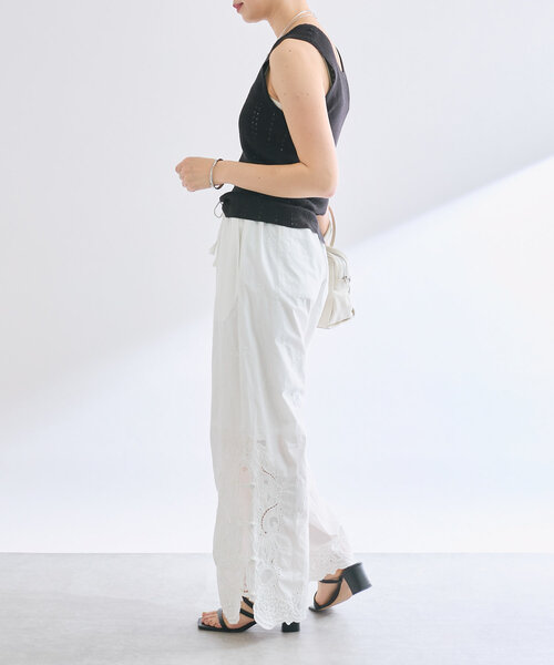 RIVE DROITE（リヴドロワ）の「【à Nice （ア ・ニース）】アイレットニットタンク（ニット/セーター・レディース・ブラック/ベージュ/カーキ・FREE）」の20枚目の写真