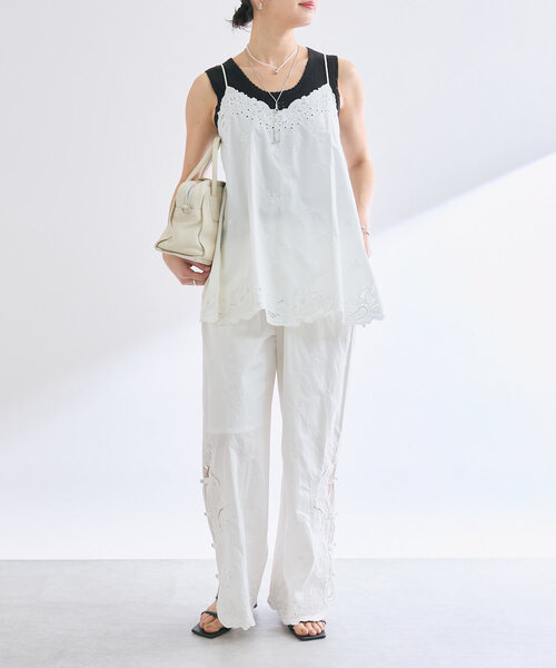 RIVE DROITE（リヴドロワ）の「【à Nice （ア ・ニース）】アイレットニットタンク（ニット/セーター・レディース・ブラック/ベージュ/カーキ・FREE）」の22枚目の写真