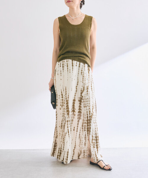 RIVE DROITE（リヴドロワ）の「【à Nice （ア ・ニース）】アイレットニットタンク（ニット/セーター・レディース・ブラック/ベージュ/カーキ・FREE）」の17枚目の写真