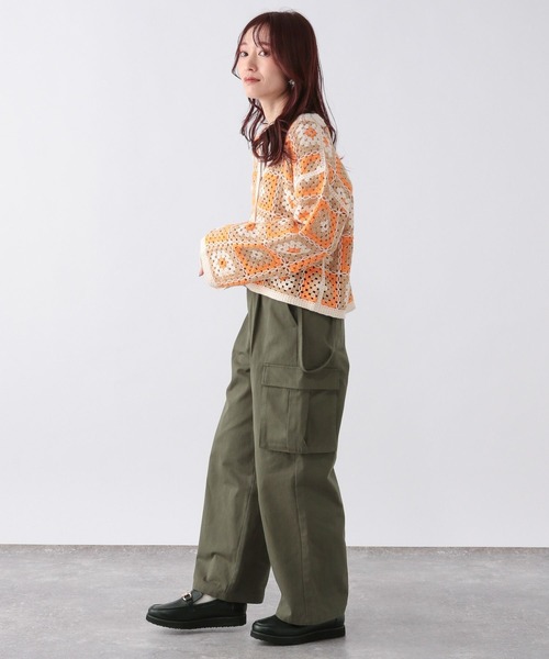 GLOBAL WORK（グローバルワーク）の「低身長cossyさんプロデュース/サス付きチノカーゴ/EiiS/313977（カーゴパンツ・レディース・ネイビー/カーキ/アイボリー・SMALL/X-SMALL）」の12枚目の写真