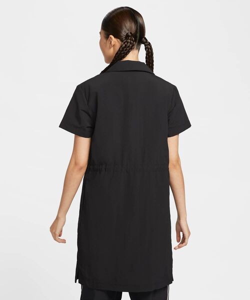 NIKE（ナイキ）の「ナイキ スポーツウェア エブリシング ウーブン ウィメンズ ショートスリーブ ミニ ドレス / Nike Sportswear Everything Wovens Women's Short-Sleeve Mini Dress HJ1145-010 Black（ワンピース・レディース・ブラック・XL/XS/L/M/S/2XL）」の8枚目の写真