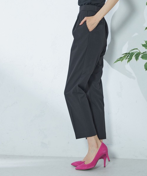 GALLORIA(ギャローリア)の「【キレメクパンツ】2wayストレッチ ゆるテーパードパンツ(その他パンツ・レディース・ブラック/ライトグレー・L/LL/S/M)」の3枚目の写真