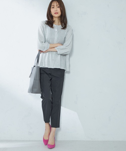 GALLORIA(ギャローリア)の「【キレメクパンツ】2wayストレッチ ゆるテーパードパンツ(その他パンツ・レディース・ブラック/ライトグレー・L/LL/S/M)」の6枚目の写真
