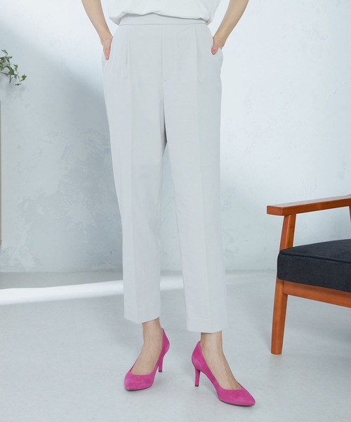 GALLORIA(ギャローリア)の「【キレメクパンツ】2wayストレッチ ゆるテーパードパンツ(その他パンツ・レディース・ブラック/ライトグレー・L/LL/S/M)」の8枚目の写真