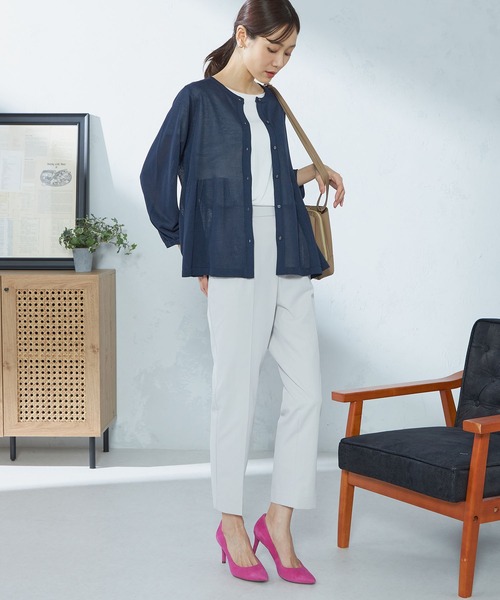 GALLORIA(ギャローリア)の「【キレメクパンツ】2wayストレッチ ゆるテーパードパンツ(その他パンツ・レディース・ブラック/ライトグレー・L/LL/S/M)」の10枚目の写真