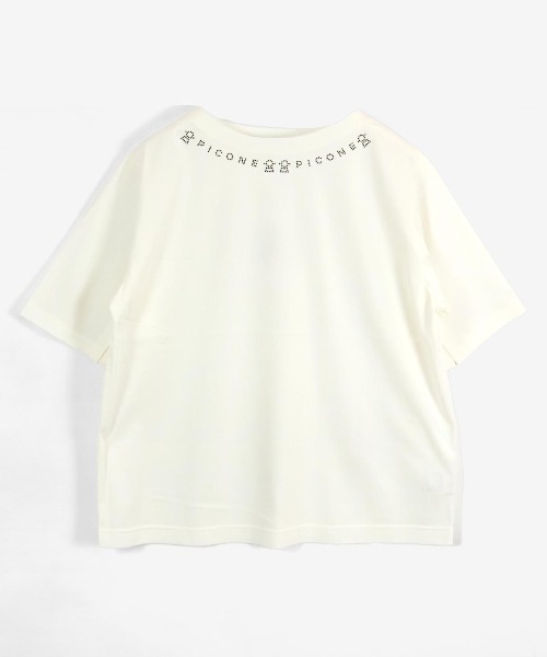 STUDIO PICONE（スタジオピッコーネ）の「コットン混スリット袖プルオーバー（Tシャツ/カットソー・レディース・ライトブルー/パープル/ホワイト/ブラック・LL/M/L）」の2枚目の写真