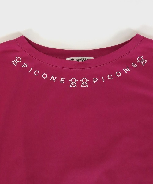 STUDIO PICONE（スタジオピッコーネ）の「コットン混スリット袖プルオーバー（Tシャツ/カットソー・レディース・ライトブルー/パープル/ホワイト/ブラック・LL/M/L）」の6枚目の写真