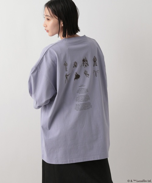 LOWRYS FARM（ローリーズファーム）の「【STAR WARS】Tシャツ　 451781（Tシャツ/カットソー・レディース・ブラック/パープル/グレー/オフホワイト・MEDIUM/LARGE）」の4枚目の写真