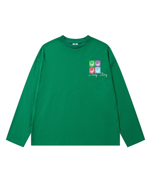 HOOK(フック)の「HOOK -original- ポップマーガレットバックプリントロンTEE(Tシャツ/カットソー・メンズ・ブラック/グリーン/ホワイト/ライトベージュ・X-LARGE/LARGE/MEDIUM)」の9枚目の写真