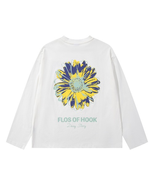 HOOK(フック)の「HOOK -original- ポップマーガレットバックプリントロンTEE(Tシャツ/カットソー・メンズ・ブラック/グリーン/ホワイト/ライトベージュ・X-LARGE/LARGE/MEDIUM)」の12枚目の写真